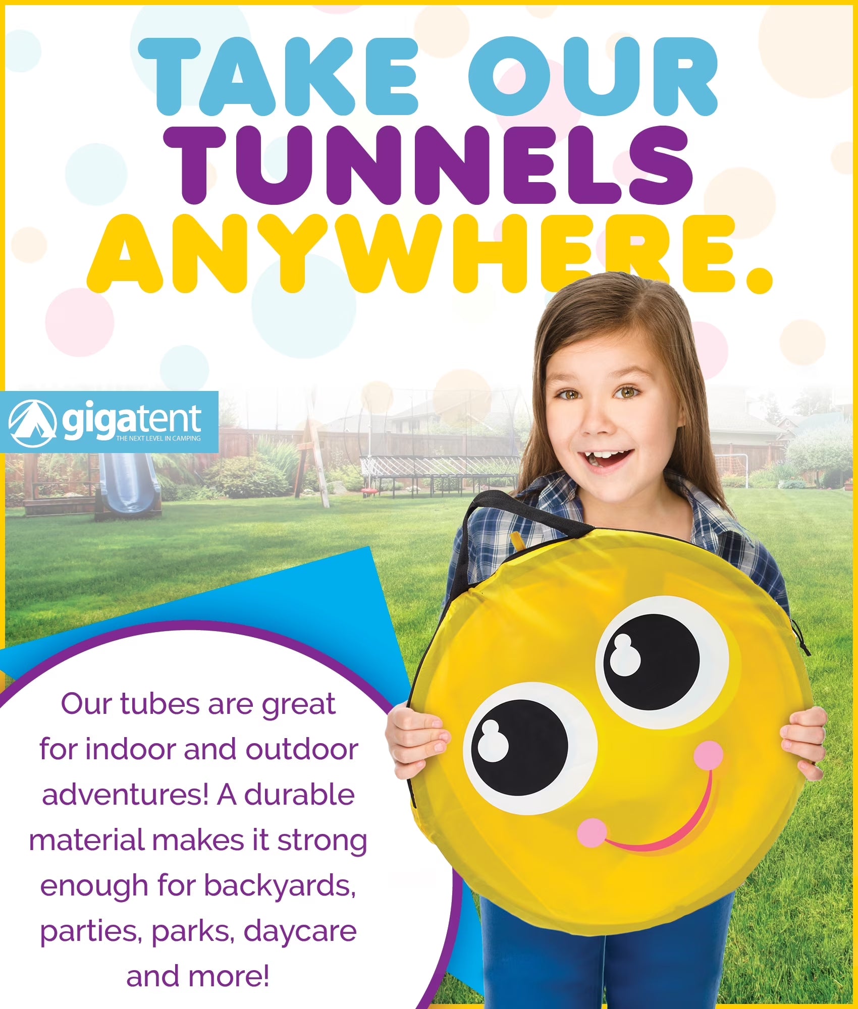 Pop up 6 Feet Long Bee Play Tunnel for Pets & Kids