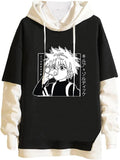 New Hoodie Japanese Anime Pullover Sweatshirt Long Sleeve for Men Women Black