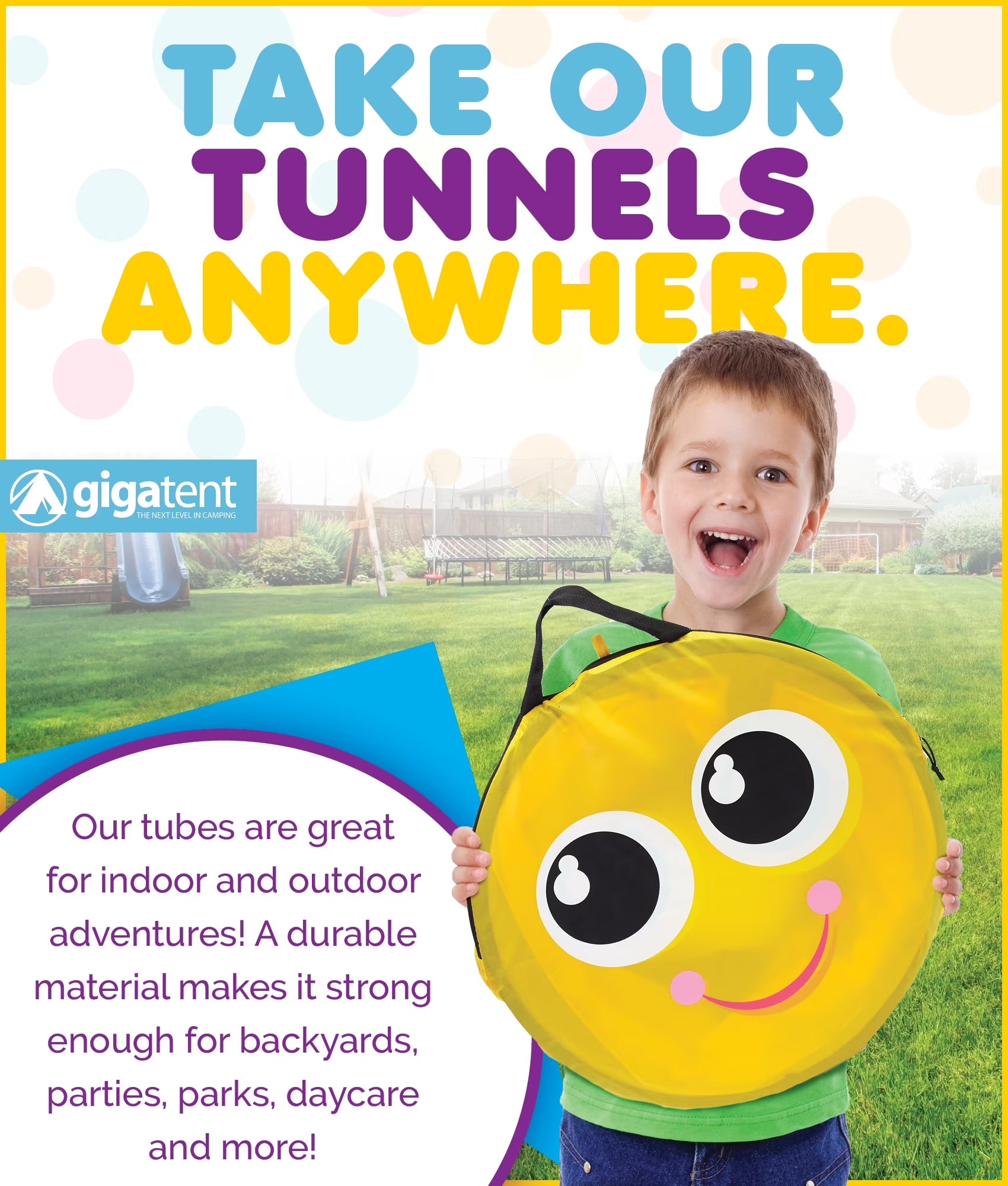 Pop up 6 Feet Long Bee Play Tunnel for Pets & Kids