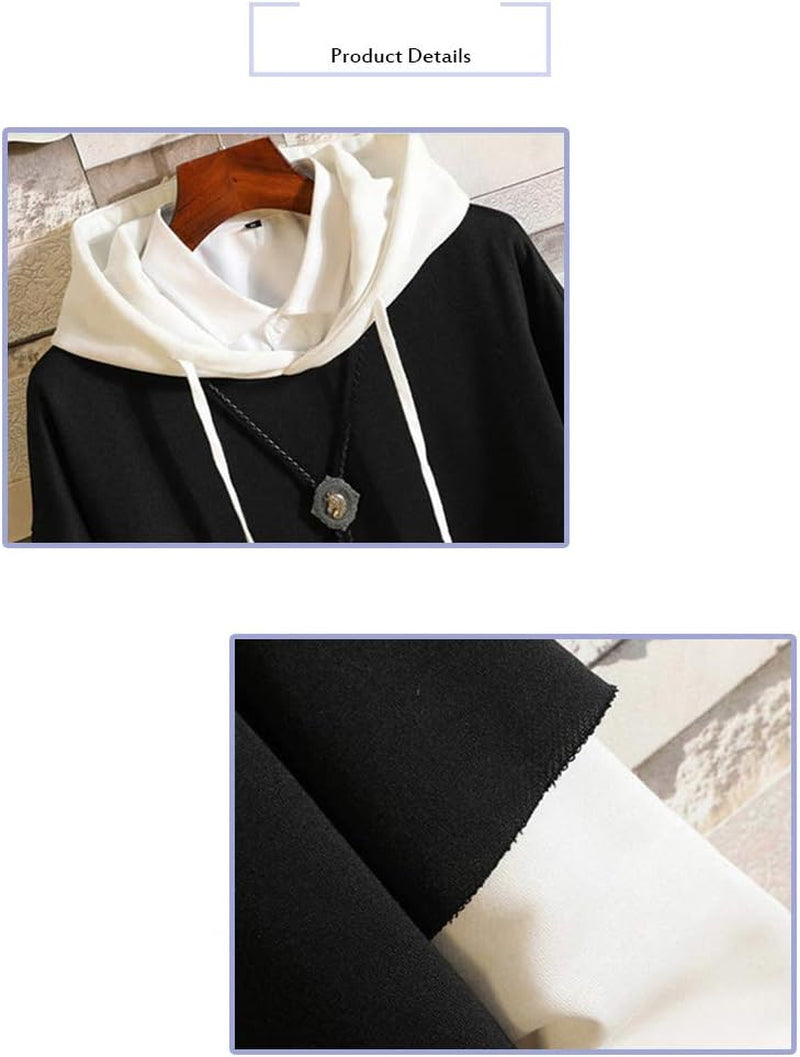 New Hoodie Japanese Anime Pullover Sweatshirt Long Sleeve for Men Women Black