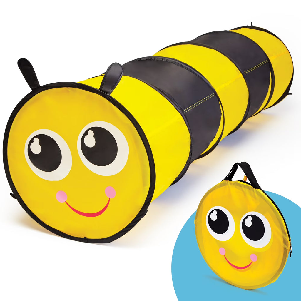 Pop up 6 Feet Long Bee Play Tunnel for Pets & Kids